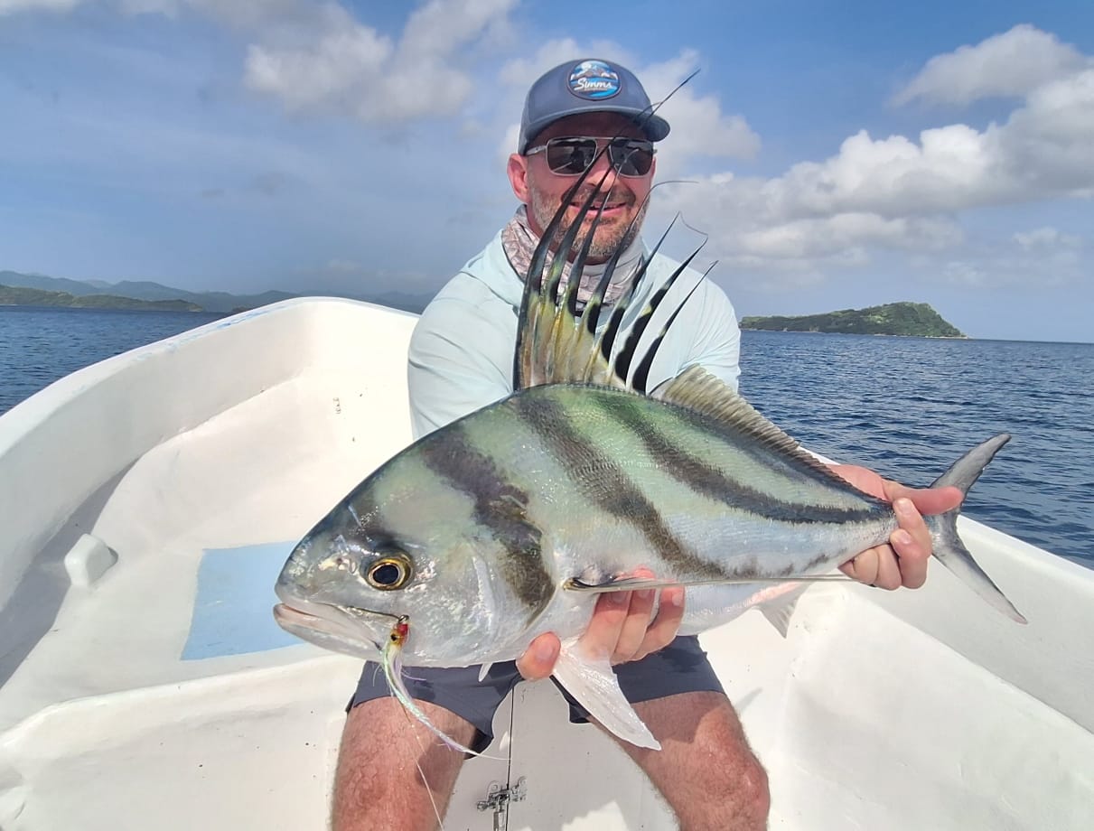 Roosterfish catch — Guanacaste fly fishing
