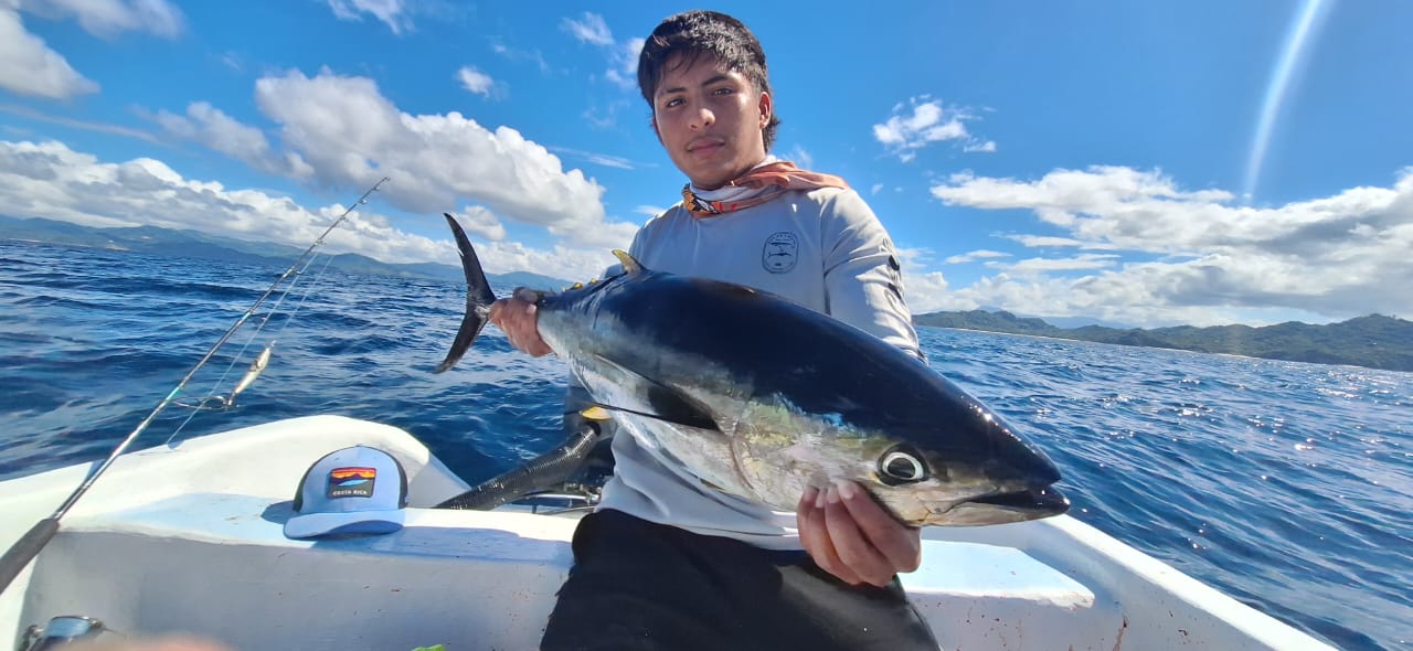 Yellowfin tuna with Captain Junior