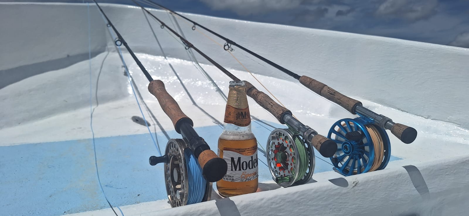 Fly rods and a cold Modelo
